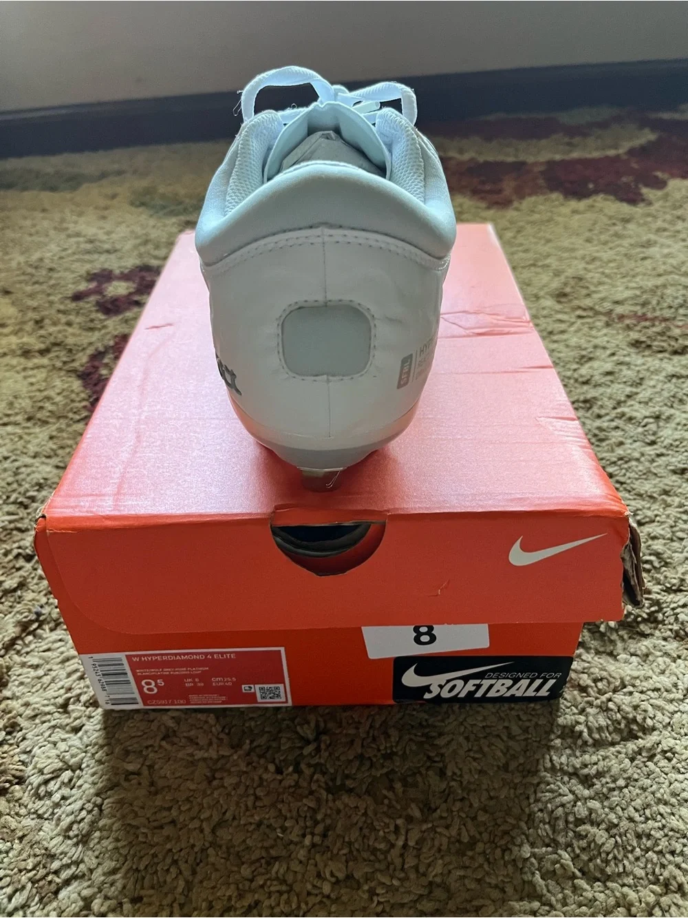 Nike Hyperdiamond 4 Elite Softball Cleats Size 8.5